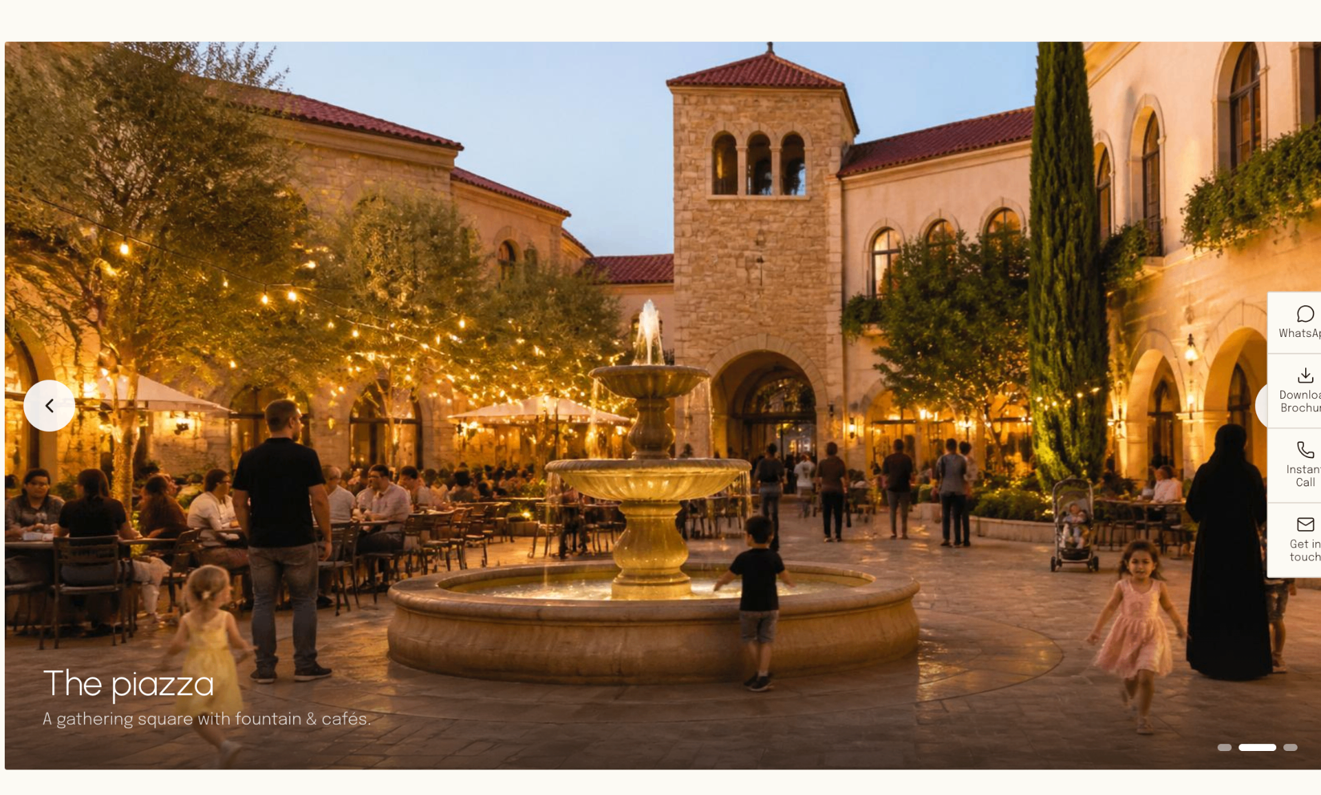 The Azizi Florence piazza and retail promenade